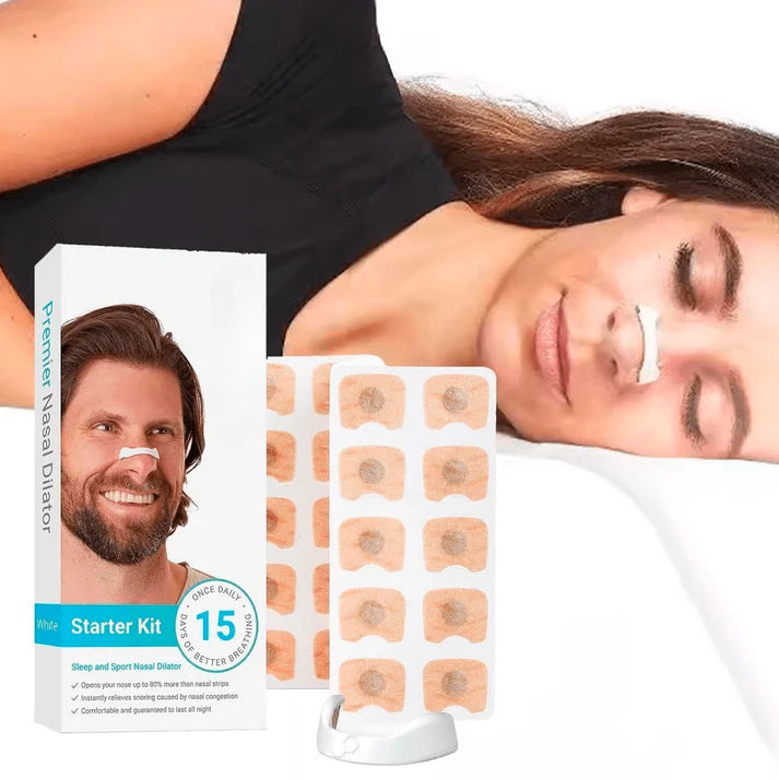 Nasal Expander Clip + 15 Magnetic Anti-Snoring Stickers