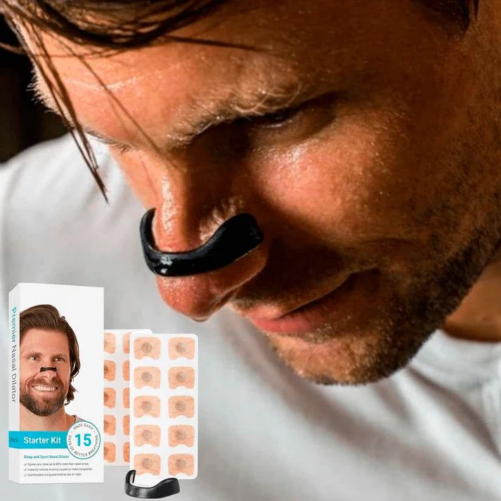 Nasal Expander Clip + 15 Magnetic Anti-Snoring Stickers